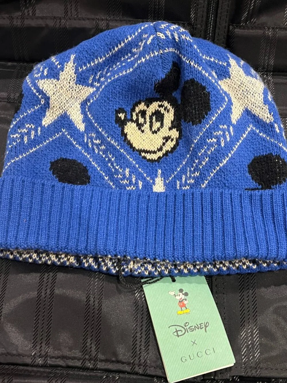 Gucci x Disney Jacquard-knit Beanie Hat in Blue NEW with Tag